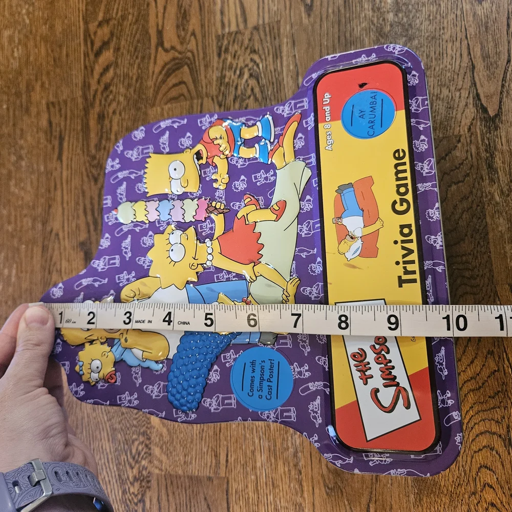 The Simpsons Trivia Game 2000 Board Game in Collectors Tin with Cast Poster